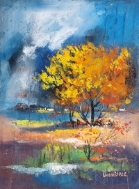 Tahir Bilal Ummi, 18 x 24 Inch, Oil on Canvas, Landscape Painting, AC-TBL-055